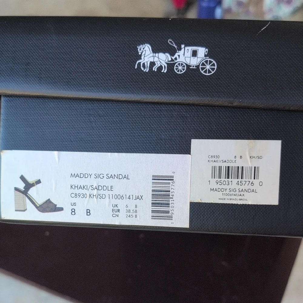 Coach Women's Tan and Brown Heels - Picture 2 of 4